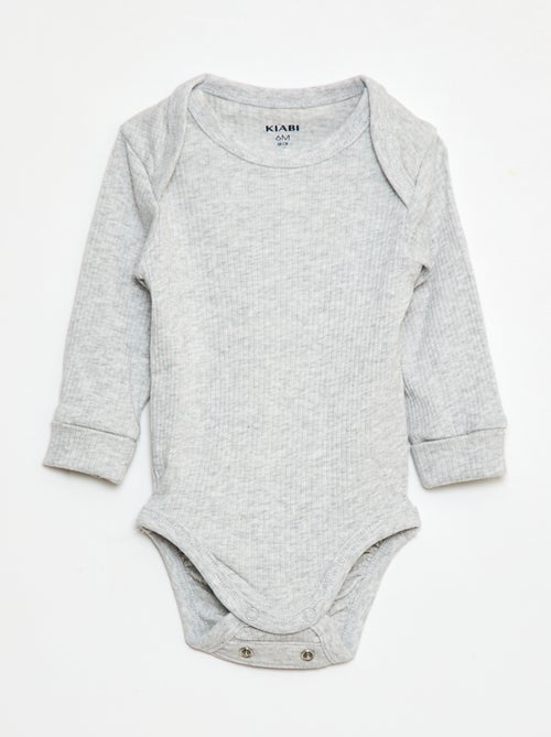 Set di 3 body con scollo americano e maniche lunghe - Kiabi