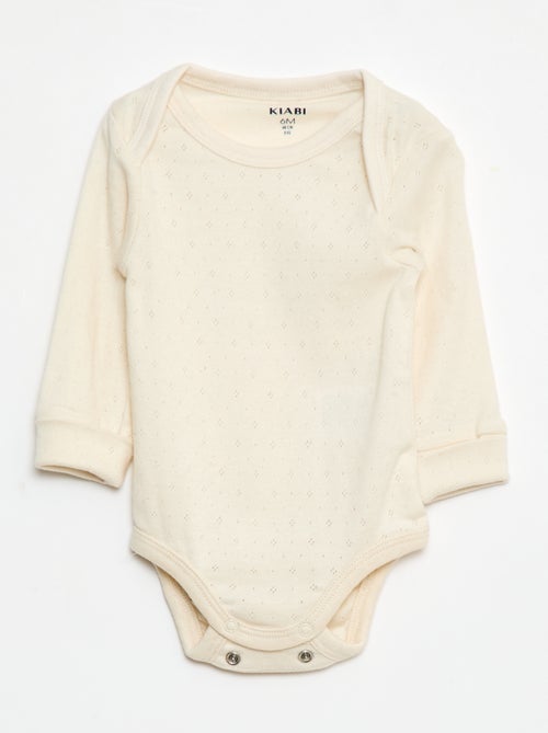 Set di 3 body con scollo americano e maniche lunghe - Kiabi