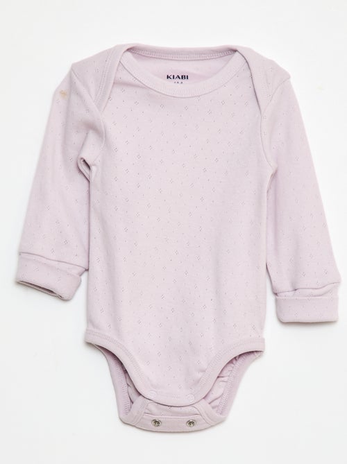 Set di 3 body con scollo americano e maniche lunghe - Kiabi