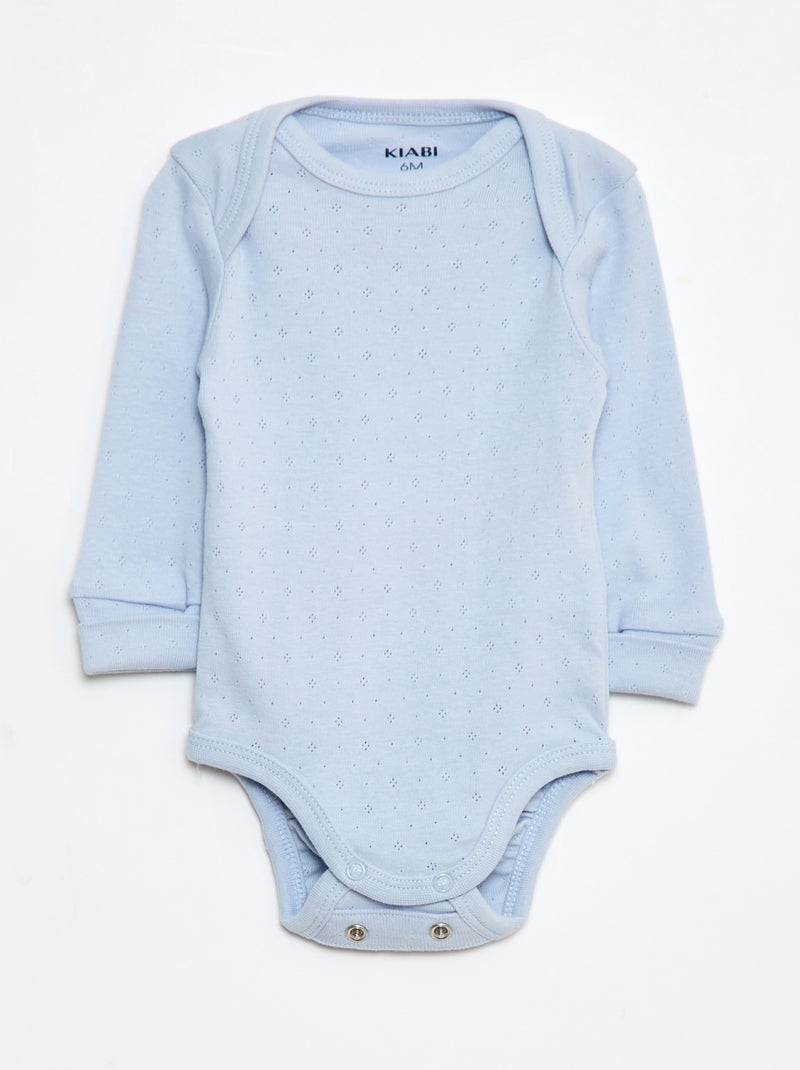 Set di 3 body con scollo americano e maniche lunghe Viola - Kiabi