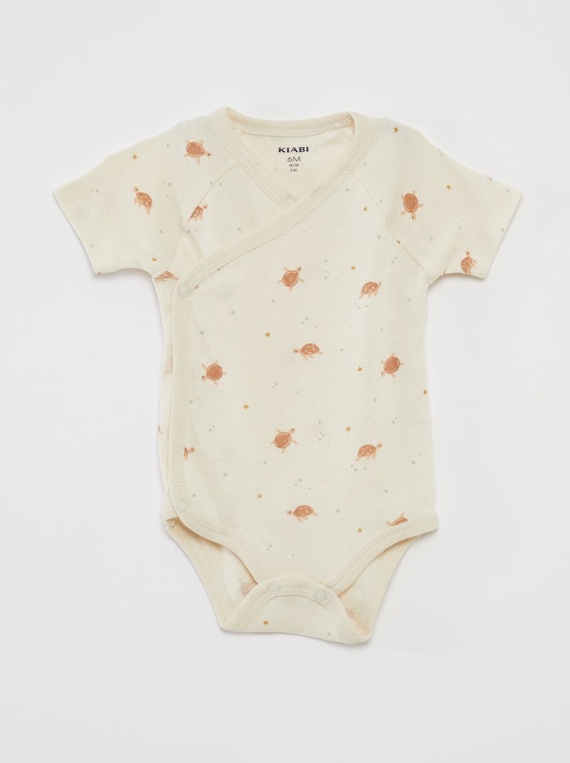 Set di 3 body con scollo incrociato BIANCO - Kiabi