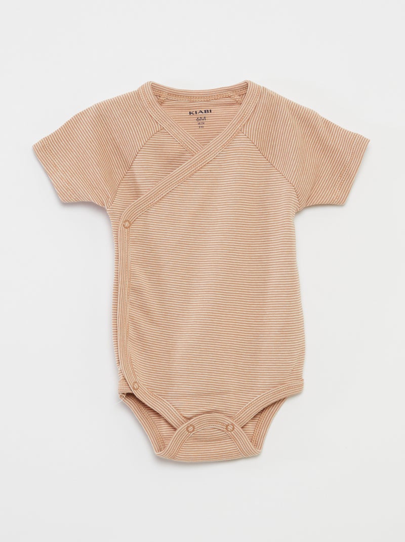 Set di 3 body con scollo incrociato BIANCO - Kiabi