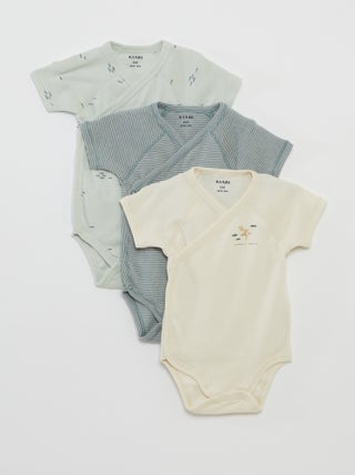 Set di 3 body con scollo incrociato