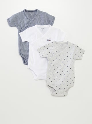 Set di 3 body con scollo incrociato