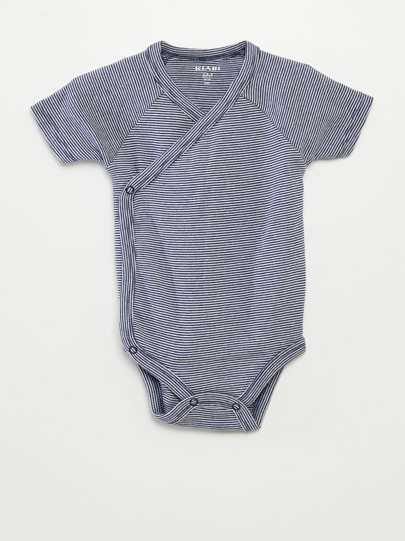 Set di 3 body con scollo incrociato GRIGIO - Kiabi
