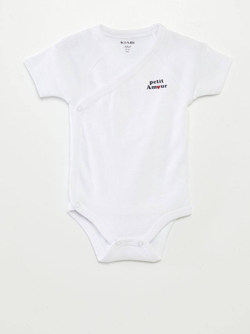 Set di 3 body con scollo incrociato GRIGIO - Kiabi