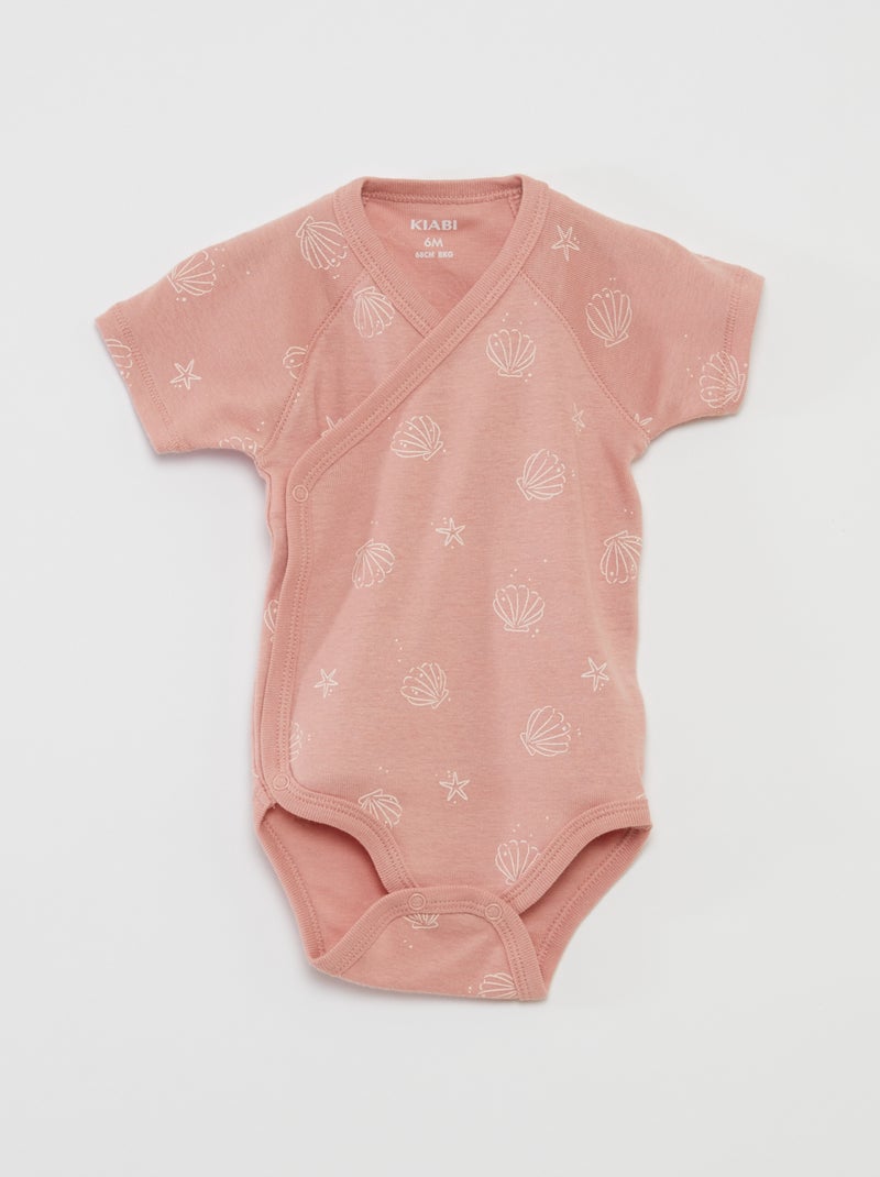 Set di 3 body con scollo incrociato ROSA - Kiabi