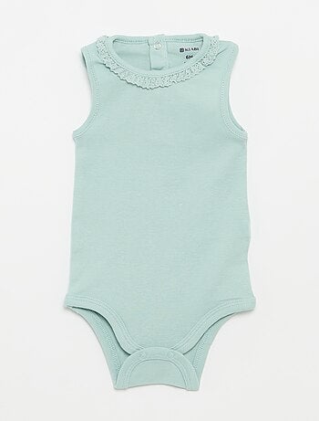 Set di 3 body con scollo rotondo e ricami