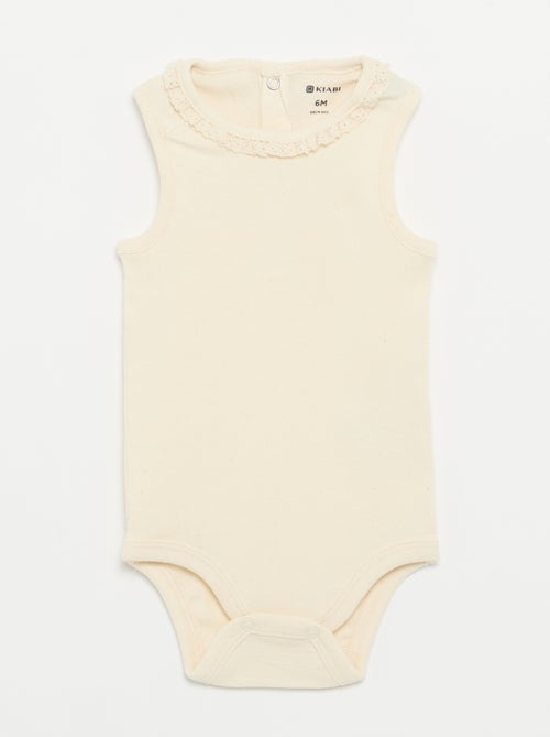 Set di 3 body con scollo rotondo e ricami - Kiabi