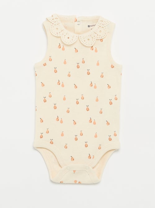 Set di 3 body con scollo rotondo e ricami - Kiabi