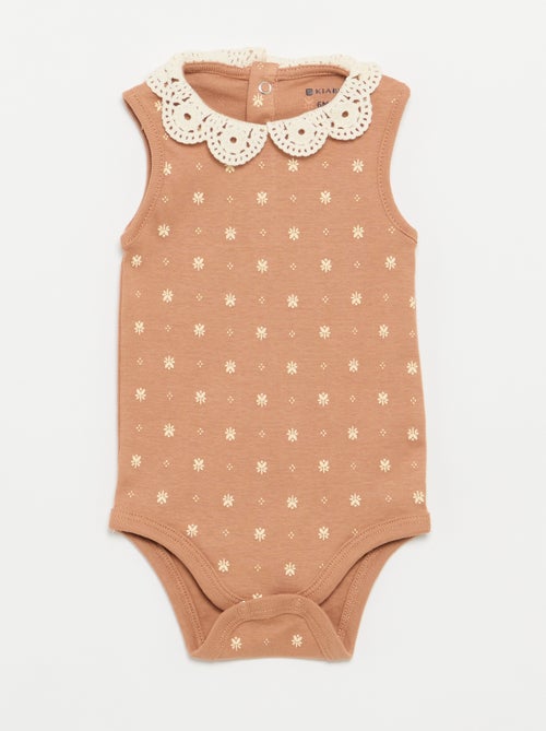 Set di 3 body con scollo rotondo e ricami - Kiabi