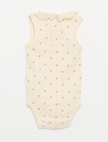 Set di 3 body con scollo rotondo e ricami
