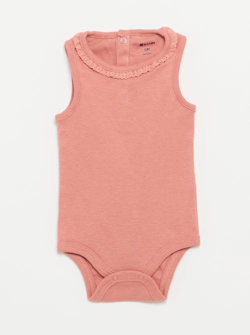 Set di 3 body con scollo rotondo e ricami - Kiabi