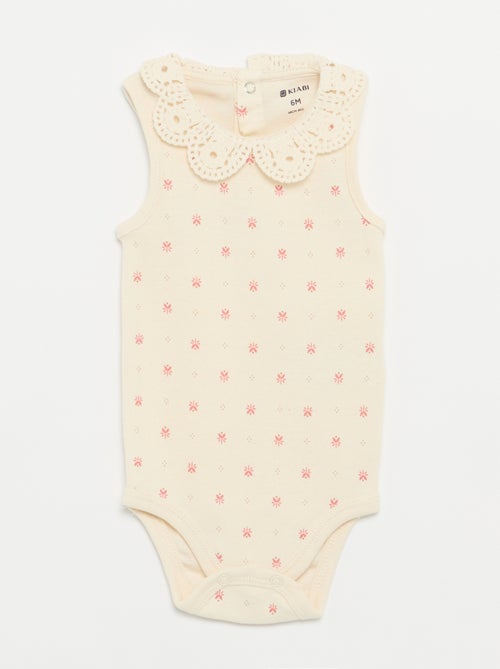 Set di 3 body con scollo rotondo e ricami - Kiabi
