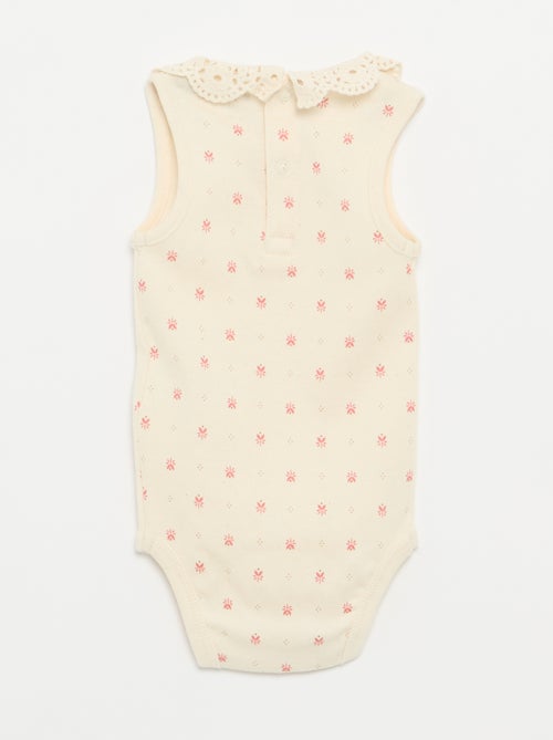 Set di 3 body con scollo rotondo e ricami - Kiabi