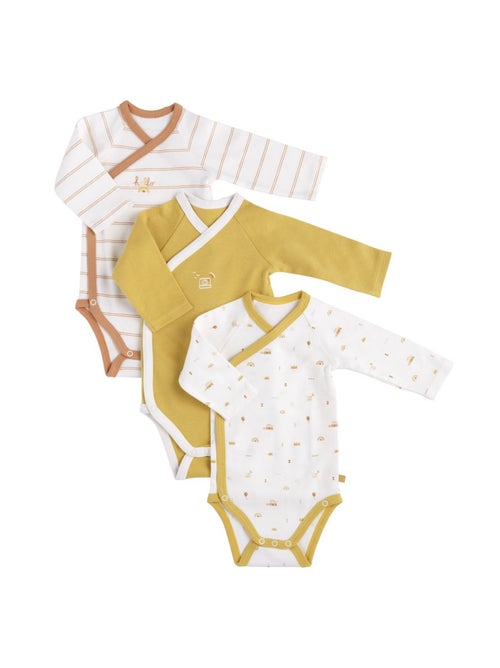 Set di 3 body da neonato in cotone a maniche - sauthon - Kiabi Set di 3 body da neonato in cotone a maniche - sauthon - Kiabi