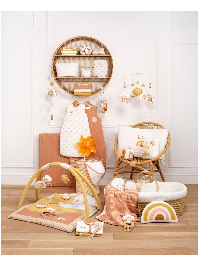 Set di 3 body da neonato in cotone a maniche - sauthon Bianco Giallo - Kiabi