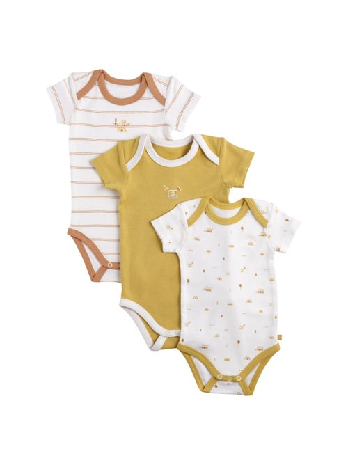 Set di 3 body da neonato in cotone a maniche - sauthon - Kiabi Set di 3 body da neonato in cotone a maniche - sauthon - Kiabi