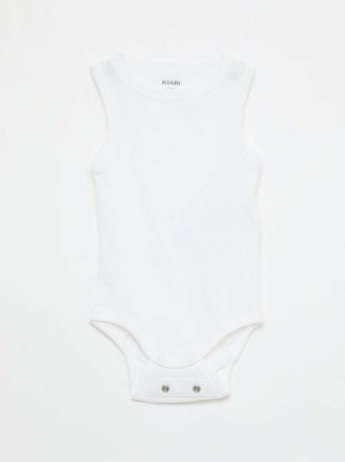 Set di 3 body evolutivi a spalline tinta unita - Kiabi