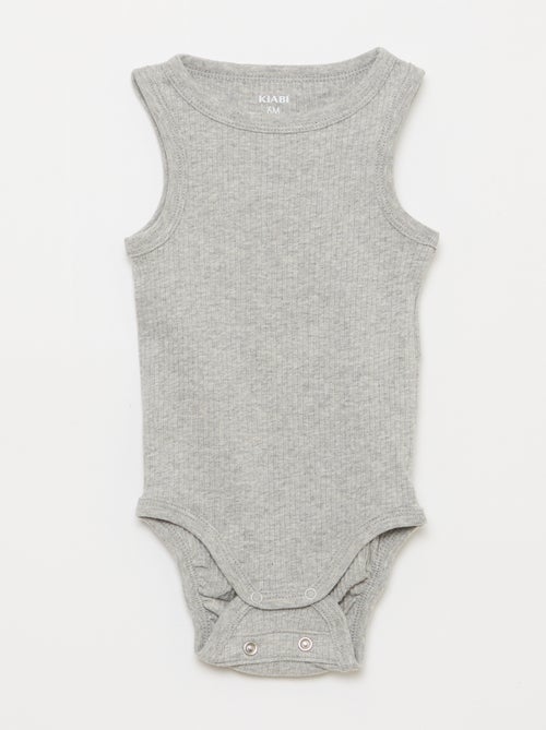 Set di 3 body evolutivi a spalline tinta unita - Kiabi