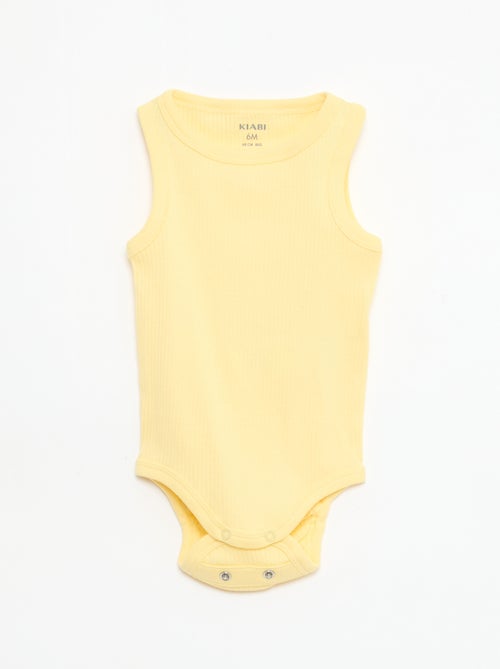 Set di 3 body evolutivi a spalline tinta unita - Kiabi