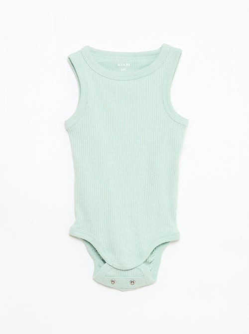 Set di 3 body evolutivi a spalline tinta unita - Kiabi