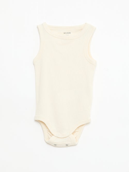 Set di 3 body evolutivi a spalline tinta unita - Kiabi