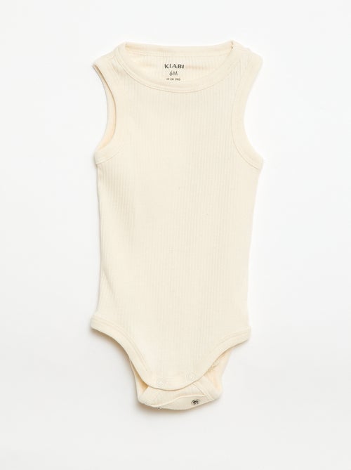 Set di 3 body evolutivi a spalline tinta unita - Kiabi