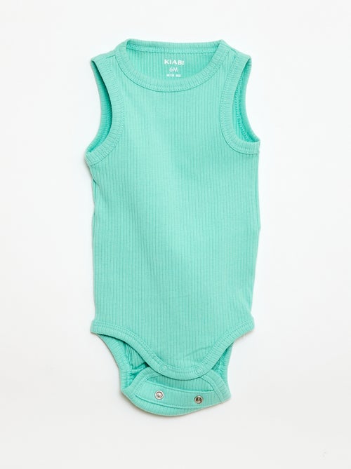 Set di 3 body evolutivi a spalline tinta unita - Kiabi