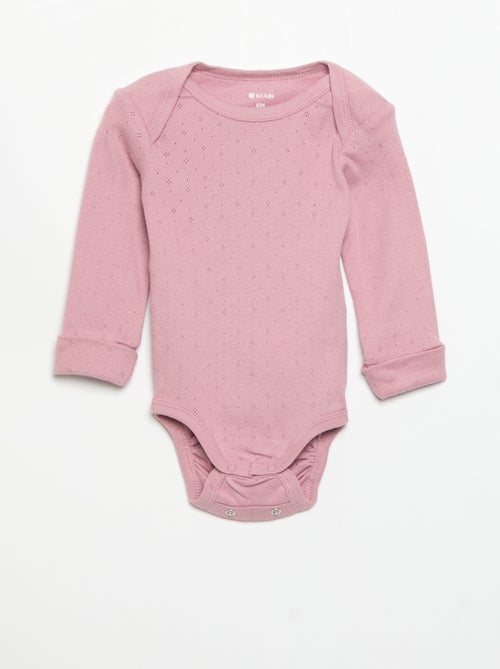 Set di 3 body evolutivi con scollo all'americana e maniche lunghe - Kiabi