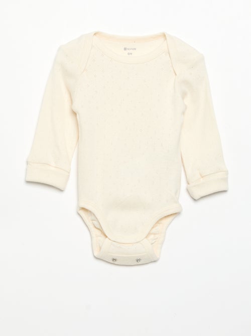 Set di 3 body evolutivi con scollo all'americana e maniche lunghe - Kiabi