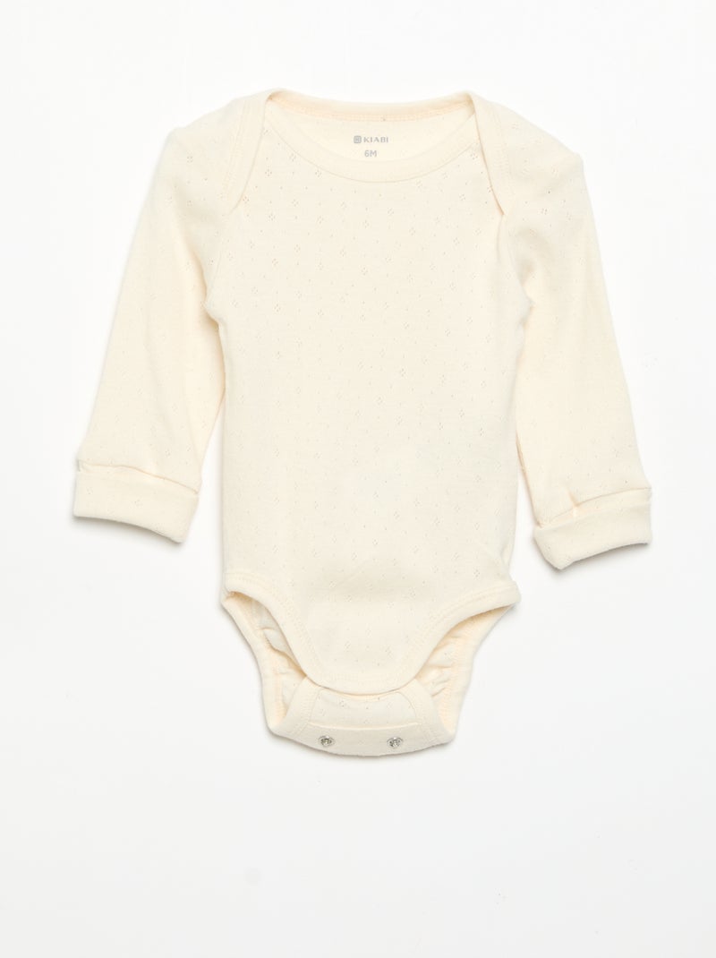 Set di 3 body evolutivi con scollo all'americana e maniche lunghe Rosa - Kiabi