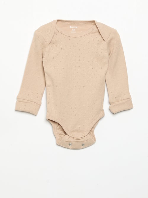 Set di 3 body evolutivi con scollo all'americana e maniche lunghe - Kiabi