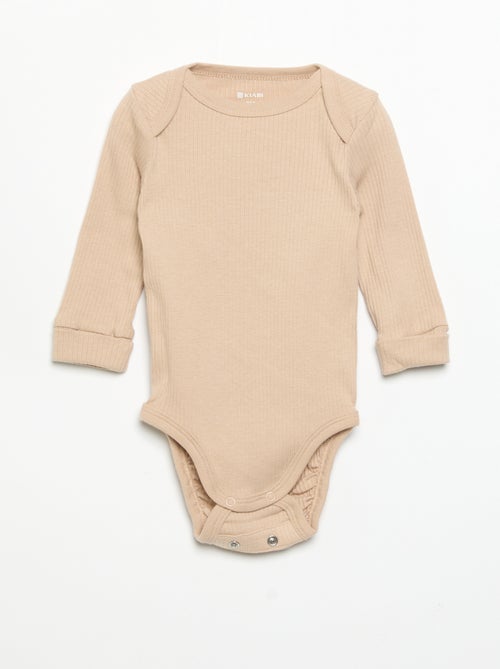 Set di 3 body evolutivi con scollo all'americana e maniche lunghe - Kiabi