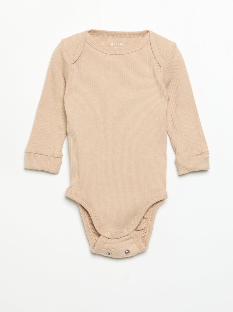 Set di 3 body evolutivi con scollo all'americana e maniche lunghe Verde - Kiabi