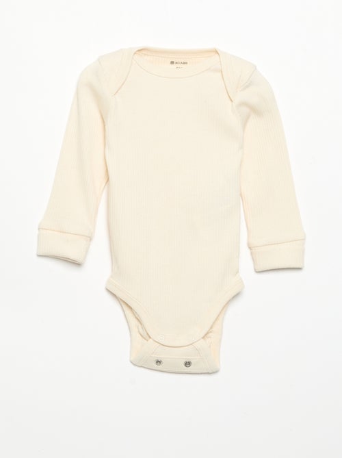 Set di 3 body evolutivi con scollo all'americana e maniche lunghe - Kiabi