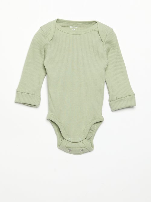 Set di 3 body evolutivi con scollo all'americana e maniche lunghe - Kiabi