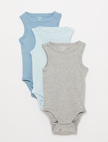 Set di 3 body evolutivi con spalline tinta unita