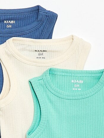 Set di 3 body evolutivi con spalline tinta unita