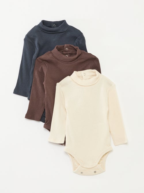 Set di 3 body evolutivi in maglia pointelle - Kiabi