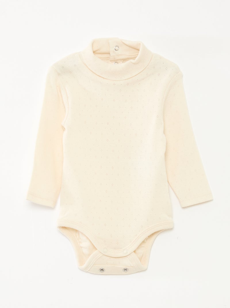 Set di 3 body evolutivi in maglia pointelle Viola - Kiabi