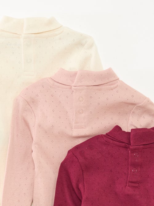 Set di 3 body evolutivi in maglia pointelle - Kiabi