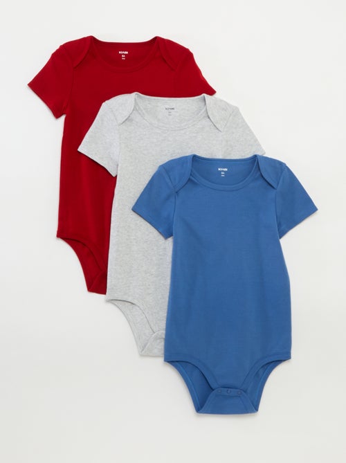Set di 3 body in cotone - collezione facile da indossare - Kiabi
