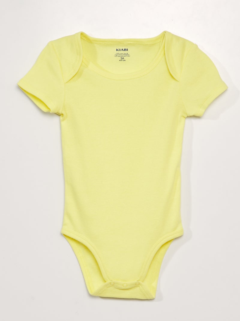 Set di 3 body in cotone - collezione facile da indossare GIALLO - Kiabi