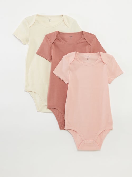Set di 3 body in cotone - collezione facile da indossare - Kiabi