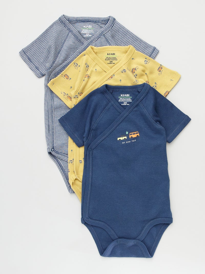 Set di 3 body in cotone GIALLO - Kiabi
