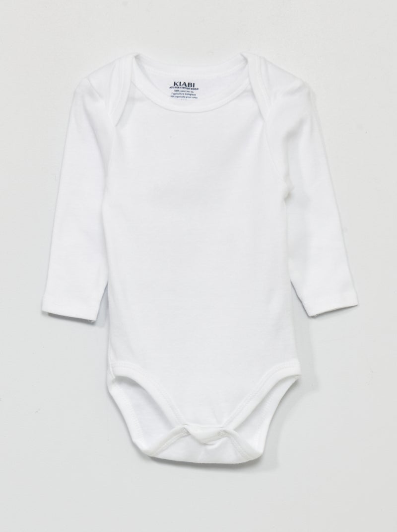 Set di 3 body in jersey bianco - Kiabi