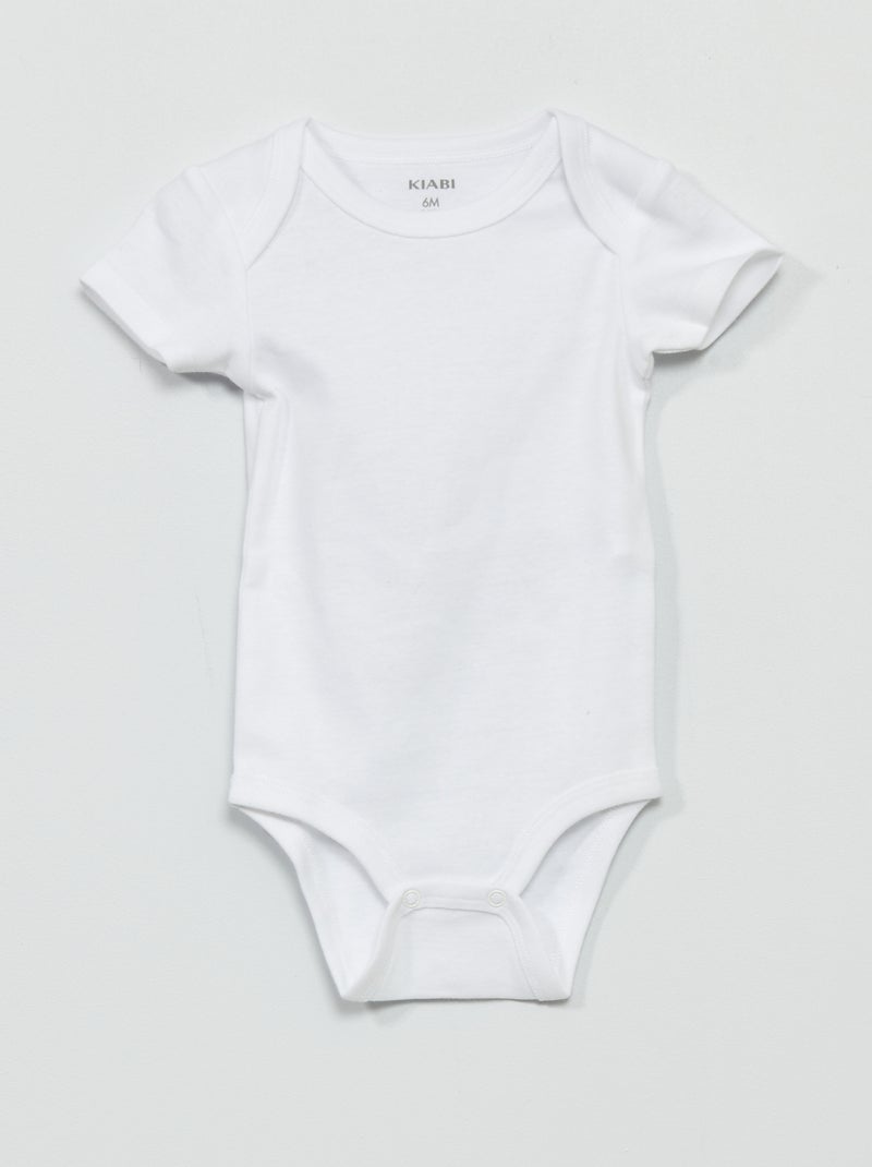 Set di 3 body in jersey bianco - Kiabi