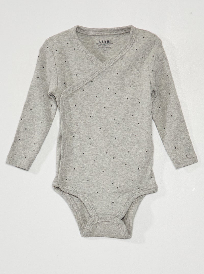 Set di 3 body in maglia a coste - 3 pezzi Grigio - Kiabi