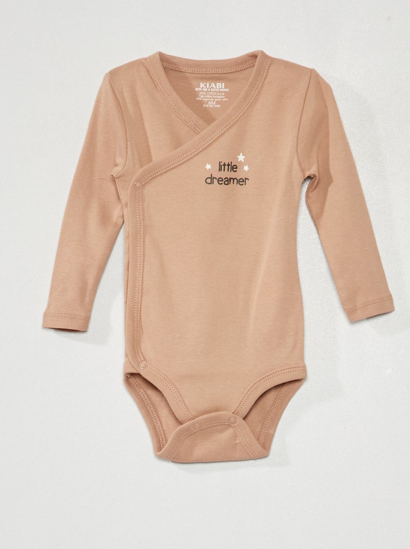 Set di 3 body in maglia a coste - 3 pezzi Grigio - Kiabi